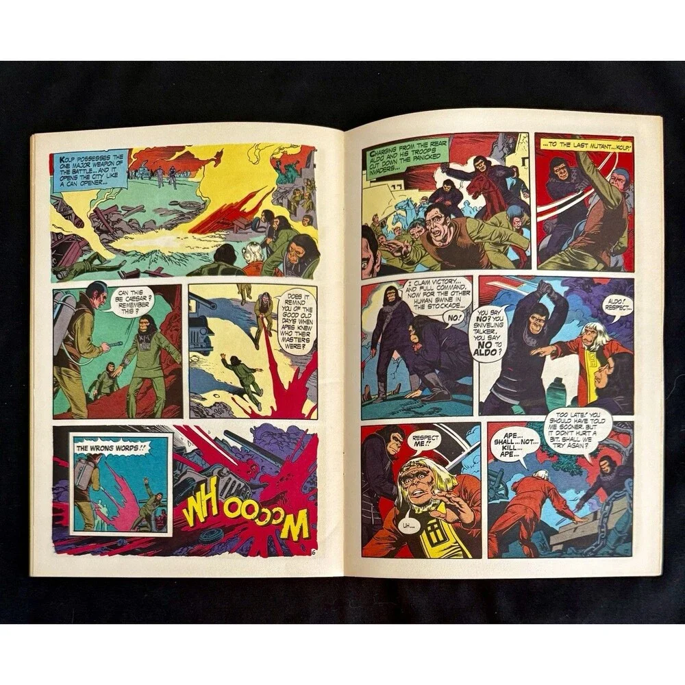 Battle For The Planet of the Apes Book & Record Vintage 1974 Near Perfect Condit